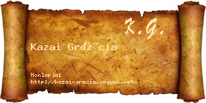 Kazai Grácia névjegykártya